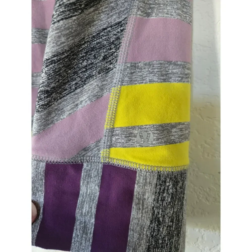 Lululemon Race Your Pace Striped Long Sleeve Running Top Size 6